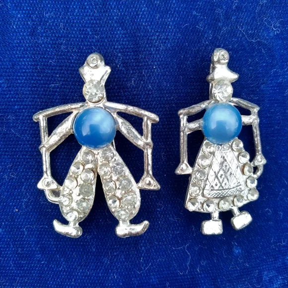 Vintage Pair of Silver Girl & Boy Brooches, Dujay Design, Milkmaid, Jack… - Picture 7 of 7